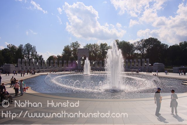 One last picture of the fountain at the WWII Memorial